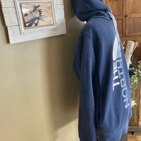 The North Face men’s hoodie size S blue gray white - Picture 6 of 10